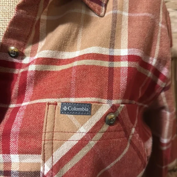 Columbia Plaid Flannel Shirt Button Down L NWT - Picture 6 of 12